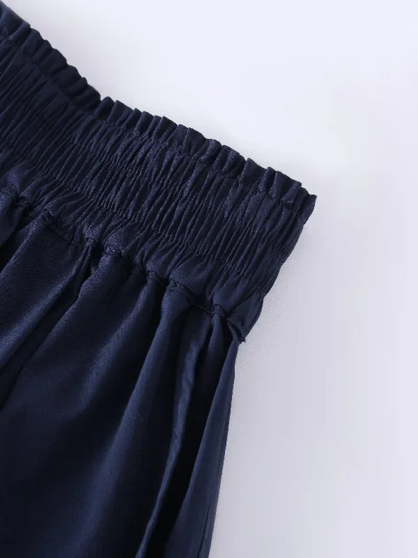 gathered-waist-skirt-navy