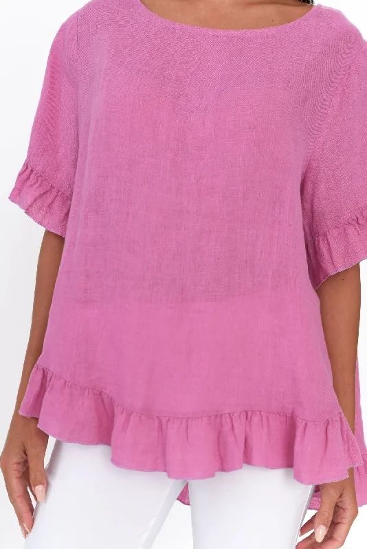 genevieve-pink-linen-frill-top