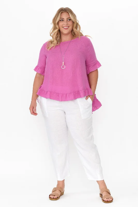 genevieve-pink-linen-frill-top