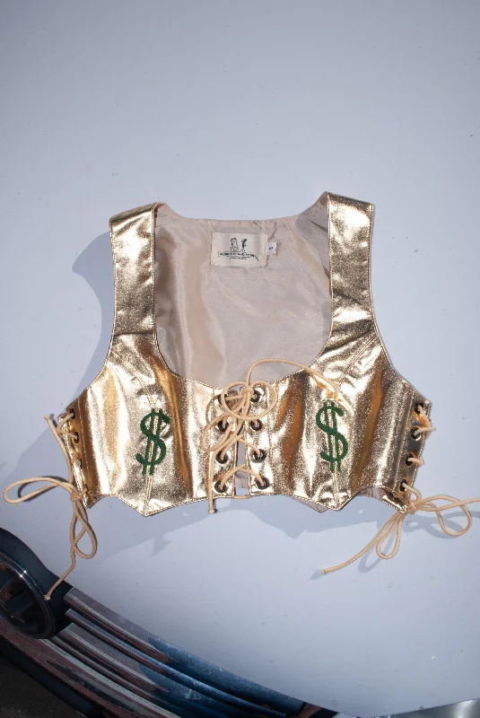 Greed Crop Corset Top