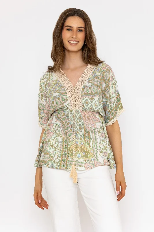 green-boho-top