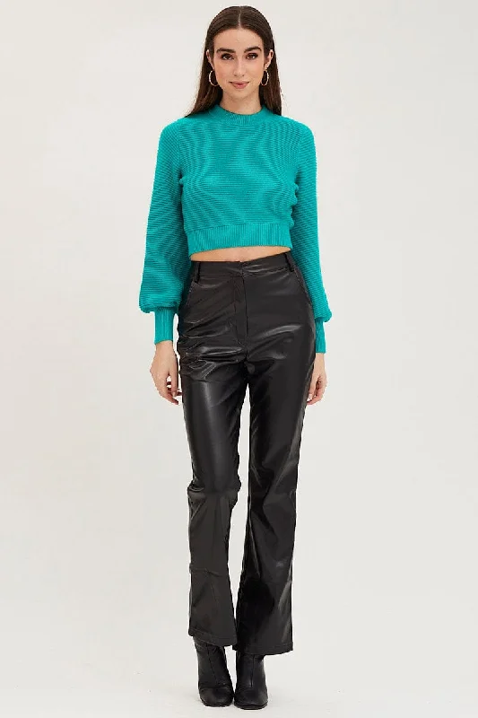 green-knit-top-long-sleeve-crop-round-neck-kn1575-12pb