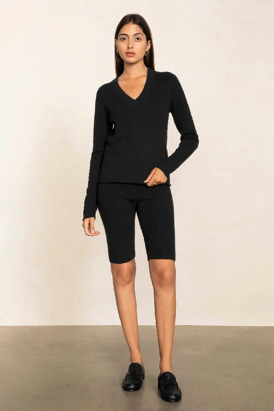 HANNAH CASHMERE V-NECK SWEATER