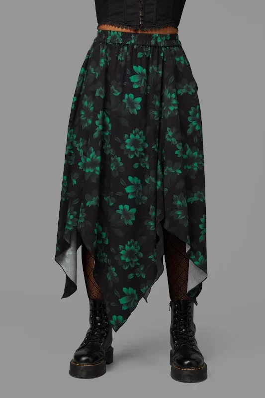 Haunted Bloom Floral Skirt