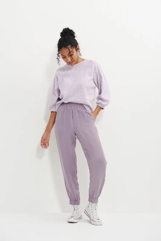 Henri Cupro Joggers - Lilac