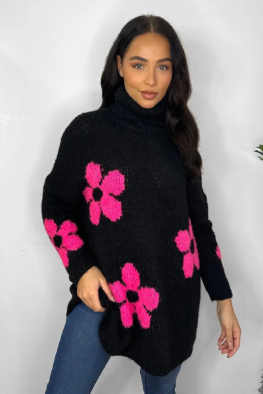 high-neck-super-soft-knit-floral-pattern-pullover