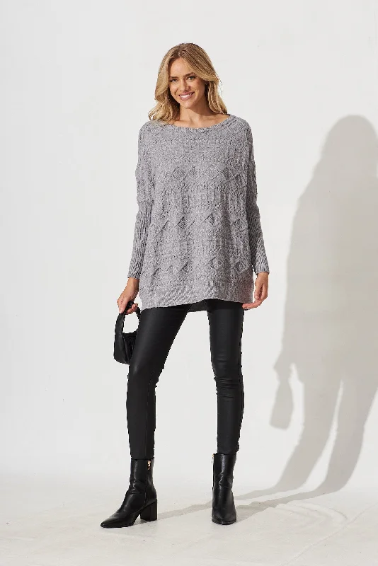 Holywell Knit In Grey Wool Blend