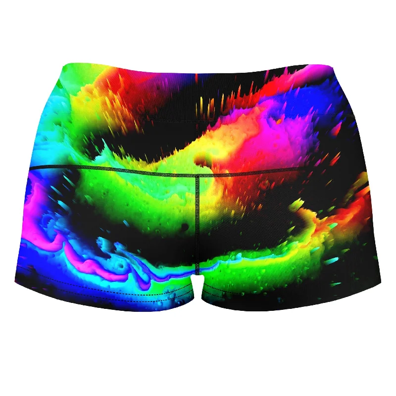 intergalactic-rush-high-waisted-womens-shorts