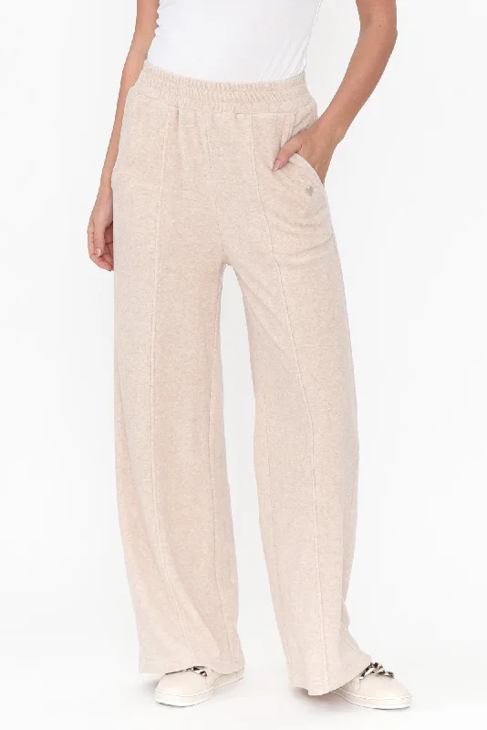 Jessa Beige Terry Pants