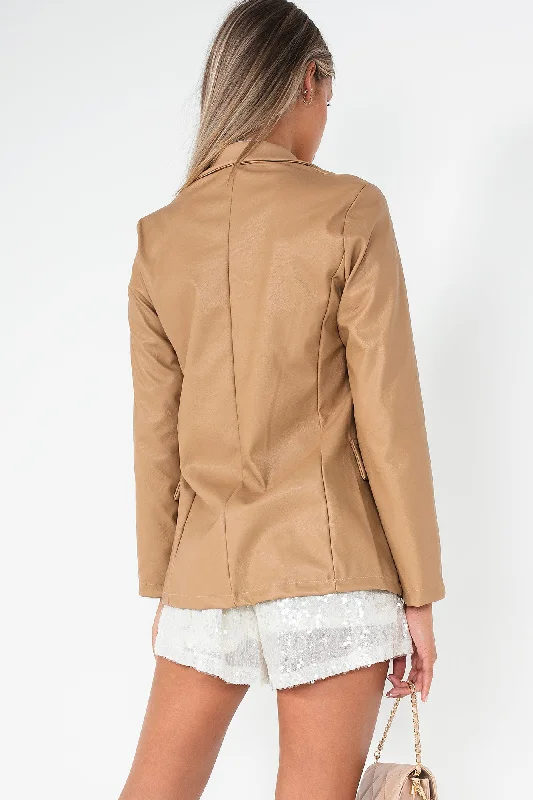 jillian-camel-faux-leather-blazer