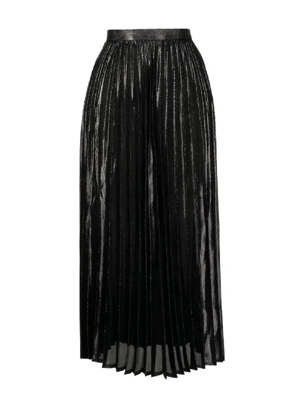 Shiny Pleated Skirt