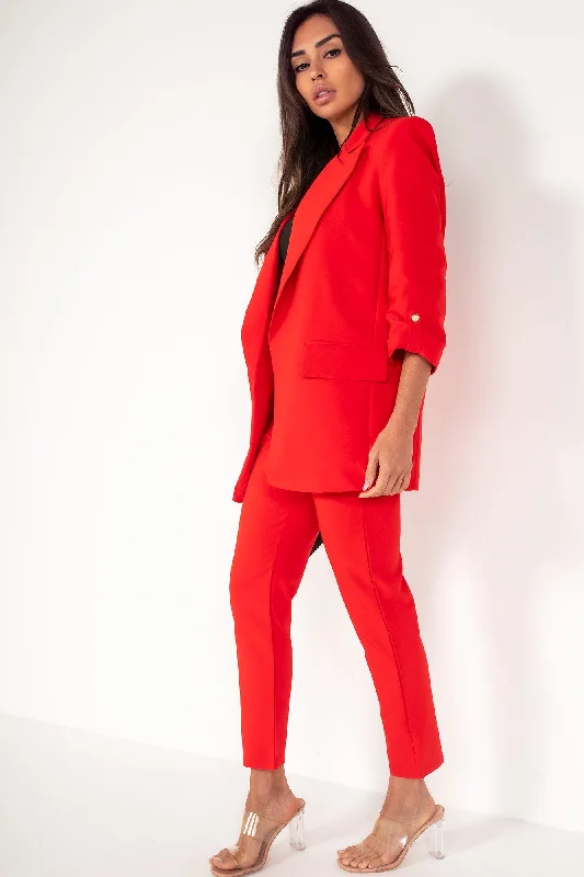 kaisley-red-padded-shoulder-blazer