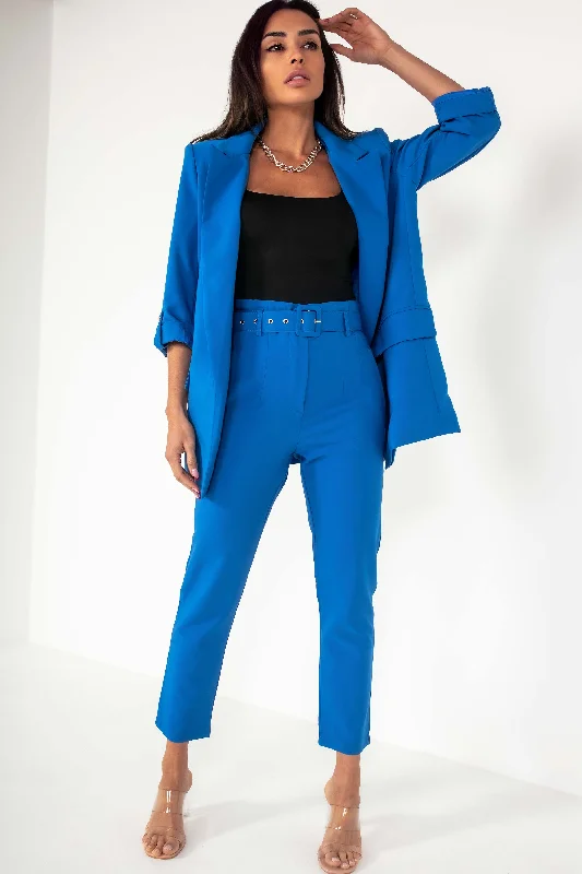 kaisley-royal-blue-padded-shoulder-blazer