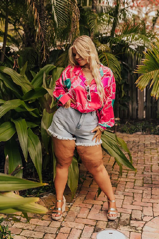 KanCan The Wendy High Waist Frayed Shorts Curves