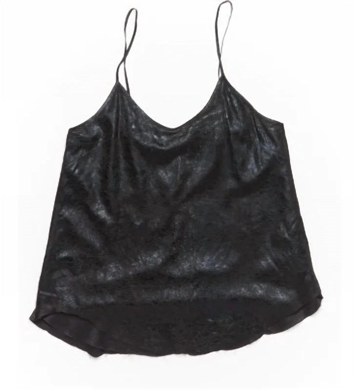 Lilian Cami In Black Foil