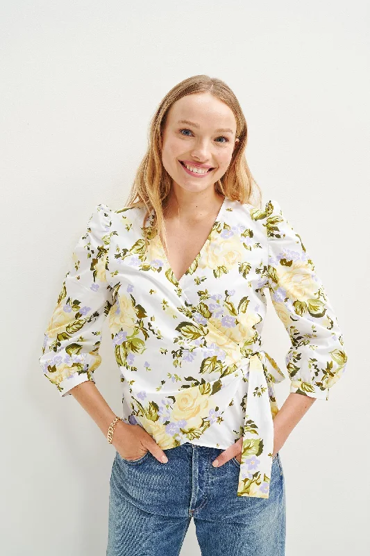 Linette Upcycled Cotton Blouse - Capri Floral - ReAmour