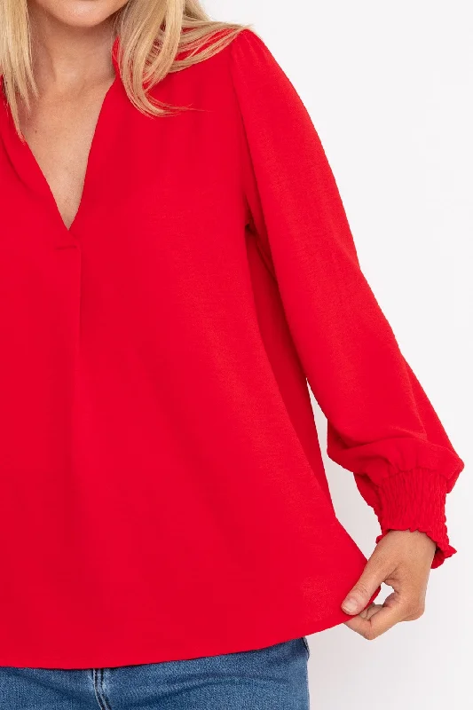 long-sleeve-collarless-top-in-red