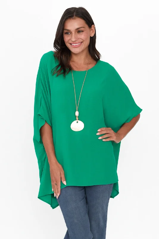 Mali Green Drape Top