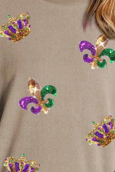 mardi-gras-sequin-round-neck-dropped-shoulder-sweatshirt