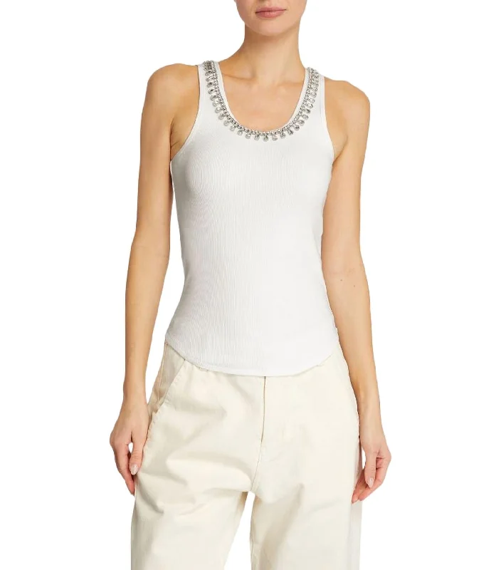 Matchmaker Embellished Tank In Ivory