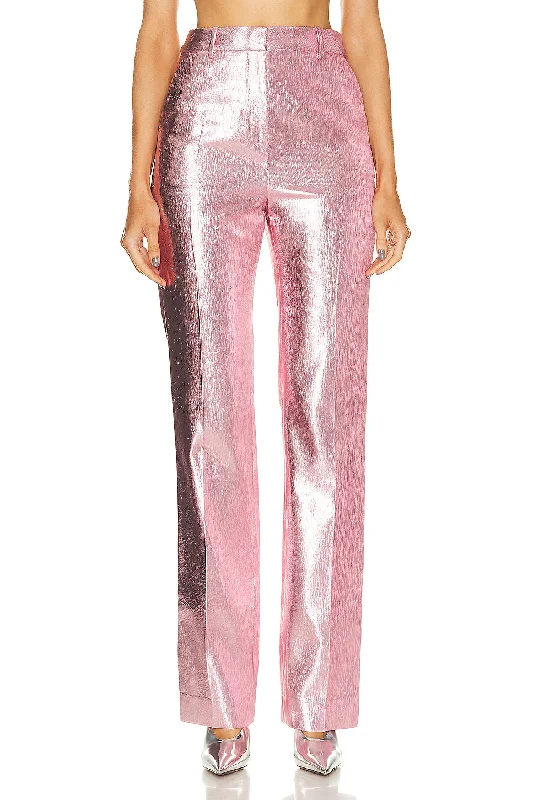 Metallic Straight Pant