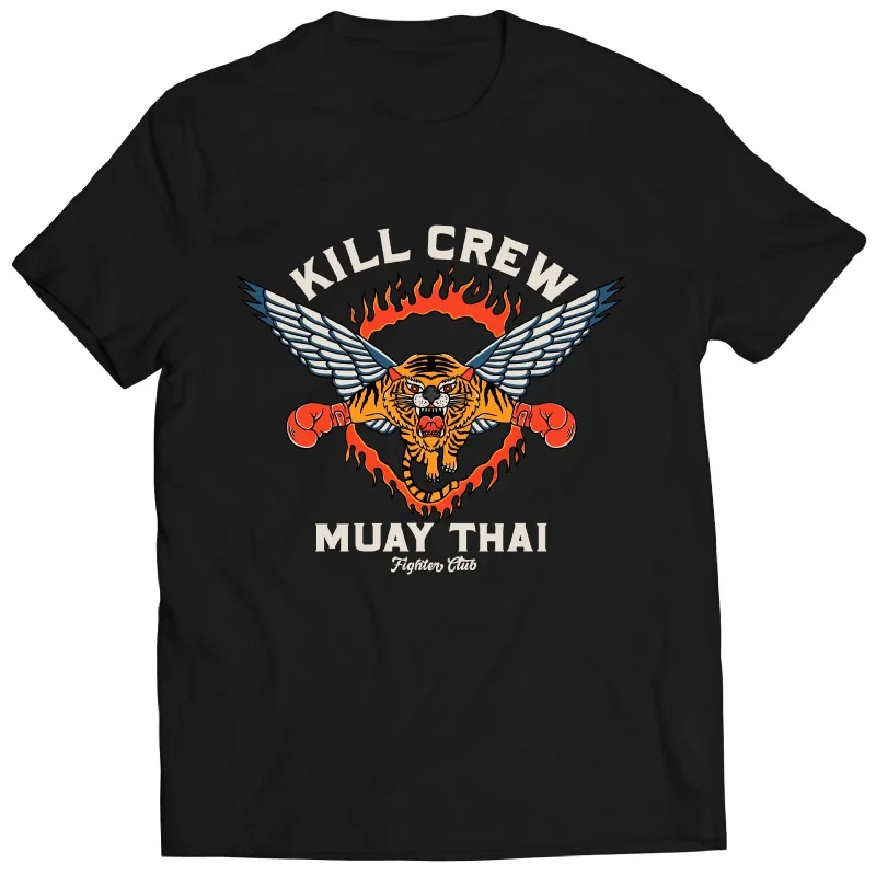 MUAY THAI FLYING TIGER T-SHIRT - BLACK