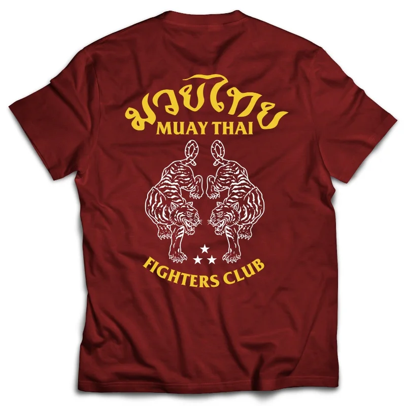 MUAY THAI TWIN TIGER T-SHIRT - RED