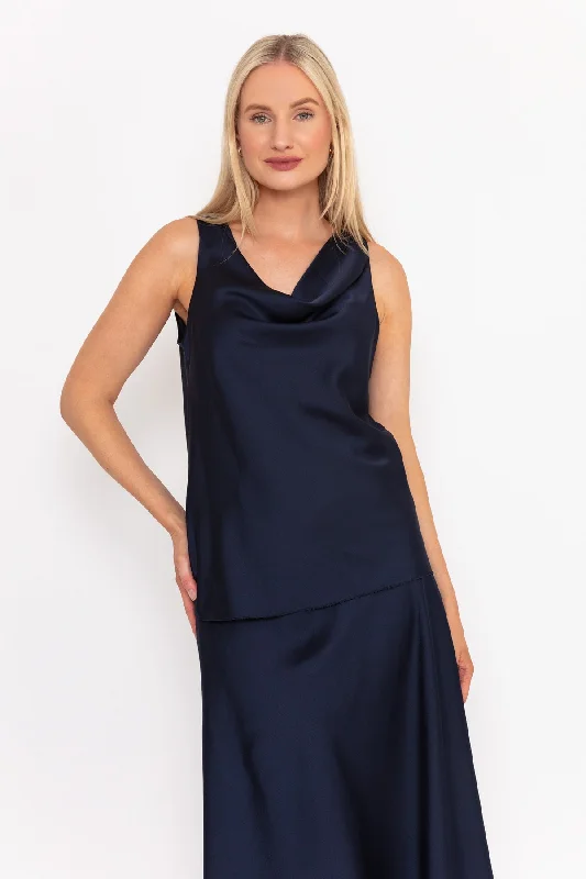 navy-sateen-cowl-neck-top