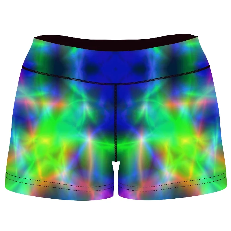 Nuclear Melt Tie-Dye High-Waisted Women's Shorts