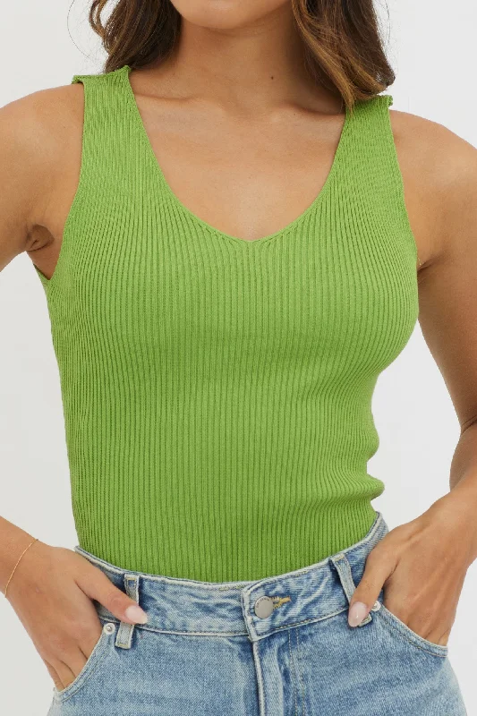 off-duty-v-neck-ribbed-knit-top-green