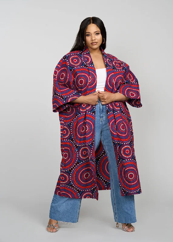 ondina-womens-african-print-kimono-red-indigo-circles