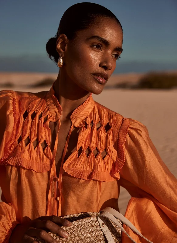 orange-textured-tie-blouse