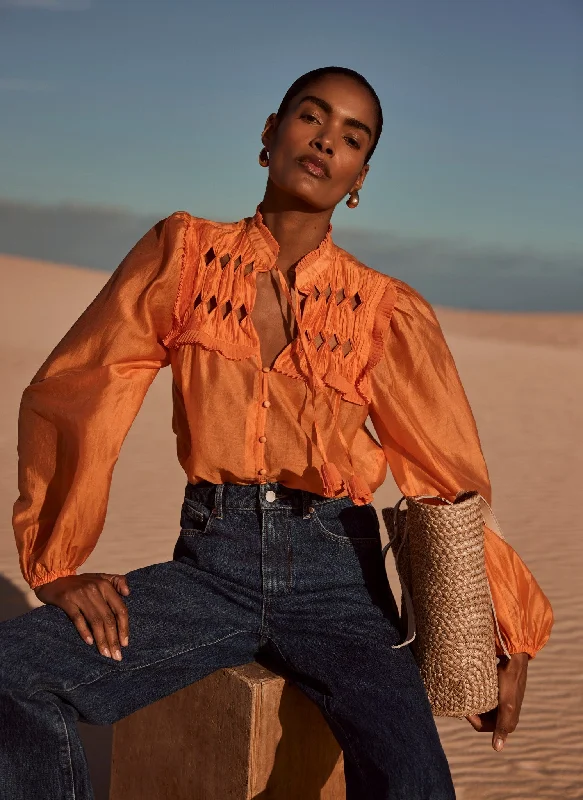 orange-textured-tie-blouse