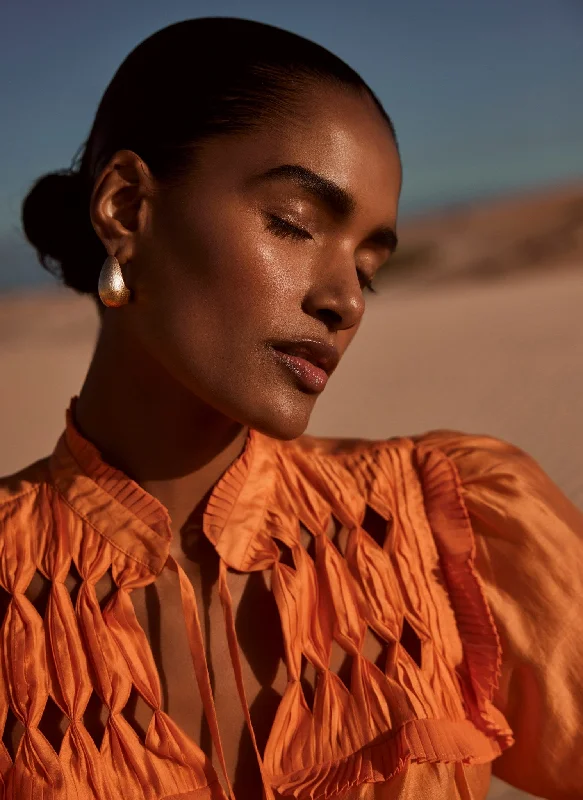 orange-textured-tie-blouse