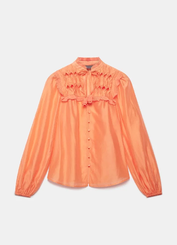 orange-textured-tie-blouse