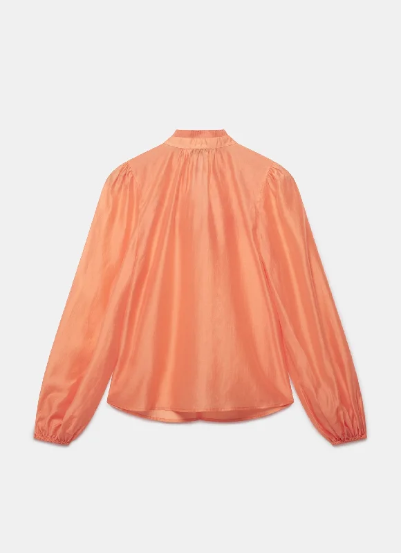 orange-textured-tie-blouse