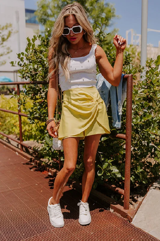 Party On The Go Skort in Yellow