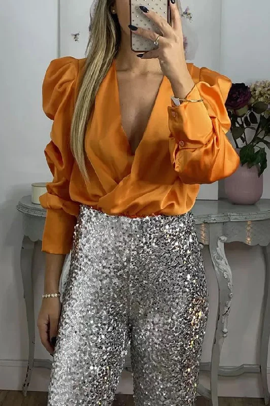 perfectly-adored-satin-crossover-neckline-puff-sleeve-blouse