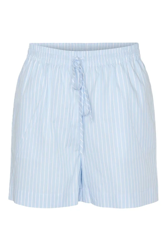 Pieces - Pcpenny Shorts Camp Mm - 4586944 Airy Blue Bright White