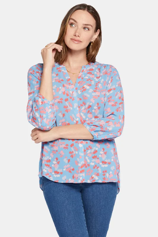 Pintuck Blouse In Petite - Pacific Meadows