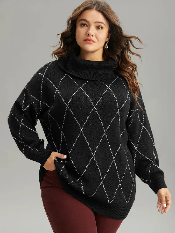 plaid-luxe-contrast-turtleneck-pullover