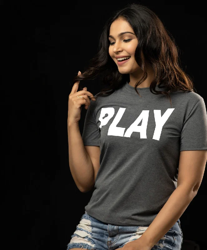 Play Printed Grey Tshirt