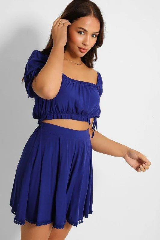 puff-sleeve-crop-top-and-pleated-shorts-set