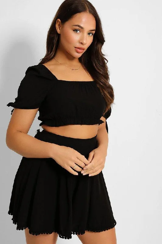 puff-sleeve-crop-top-and-pleated-shorts-set