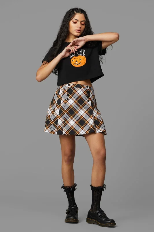 Pumpkin Tartan Skirt