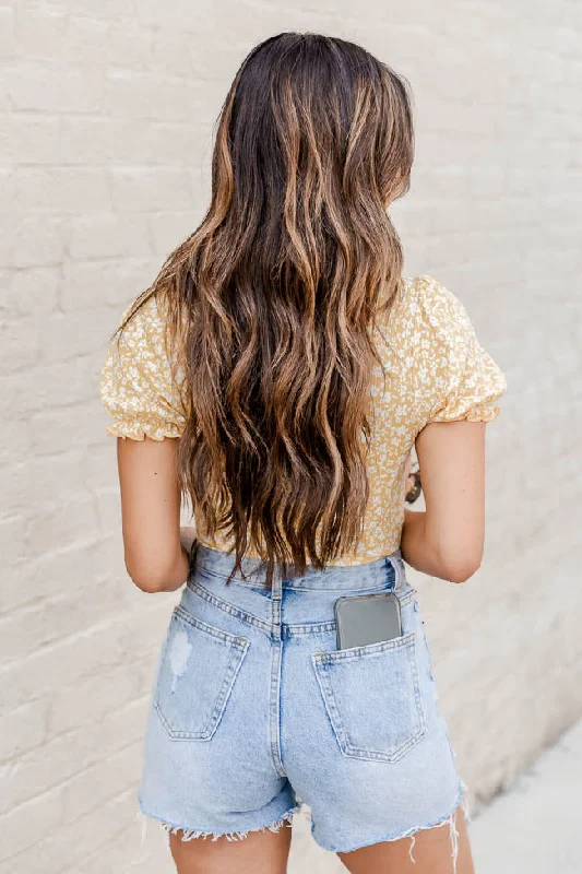 repeating-sound-yellow-floral-cinched-detail-bodysuit