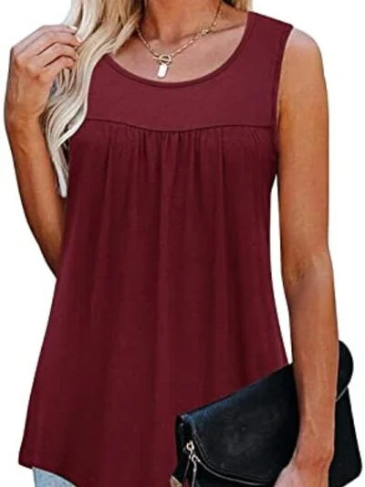 round-neck-wide-strap-ruched-tank