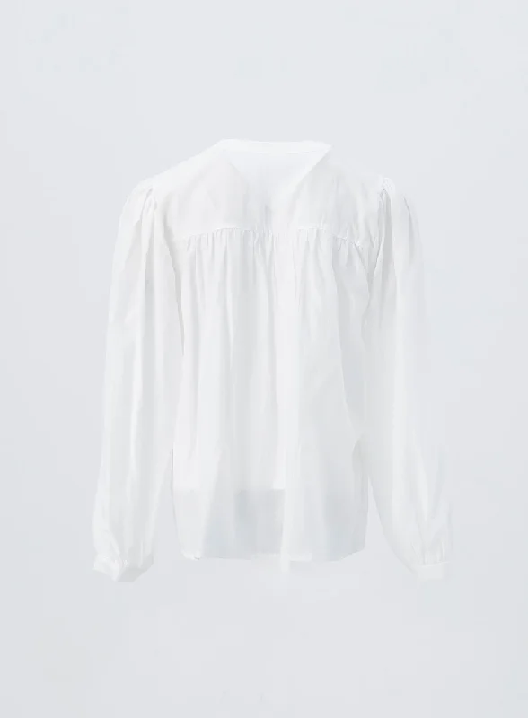 ruched-button-down-blouse-os326