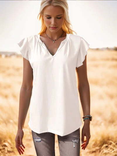 ruffled-notched-cap-sleeve-tank