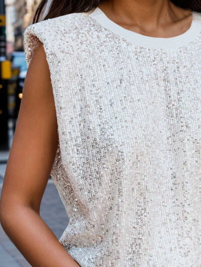 sequin-round-neck-tank